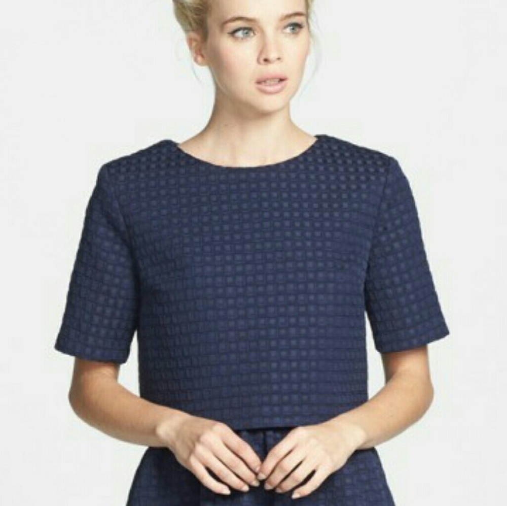 Topshop textured crop top